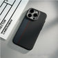 Magnetic Carbon Fiber Pattern Mobile Phone Protective Case with Color Stripes - magnetic carbon fiber pattern mobile