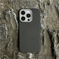Magnetic Carbon Fiber Pattern Mobile Phone Protective Case with Color Stripes - magnetic carbon fiber pattern mobile