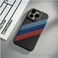 Magnetic Carbon Fiber Pattern Mobile Phone Protective Case with Color Stripes - magnetic carbon fiber pattern mobile