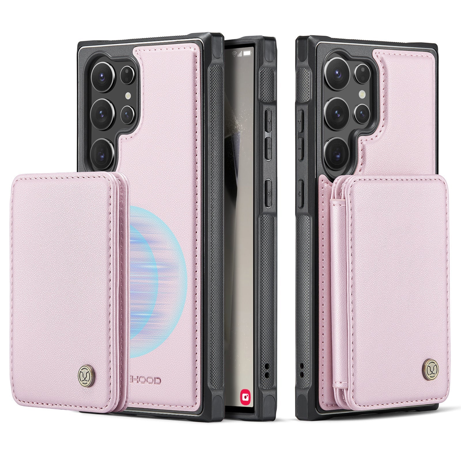 Magnetic Card Business Leather Phone Case with Anti-Fall Imitation - Teleplus for Samsung magnetic card business