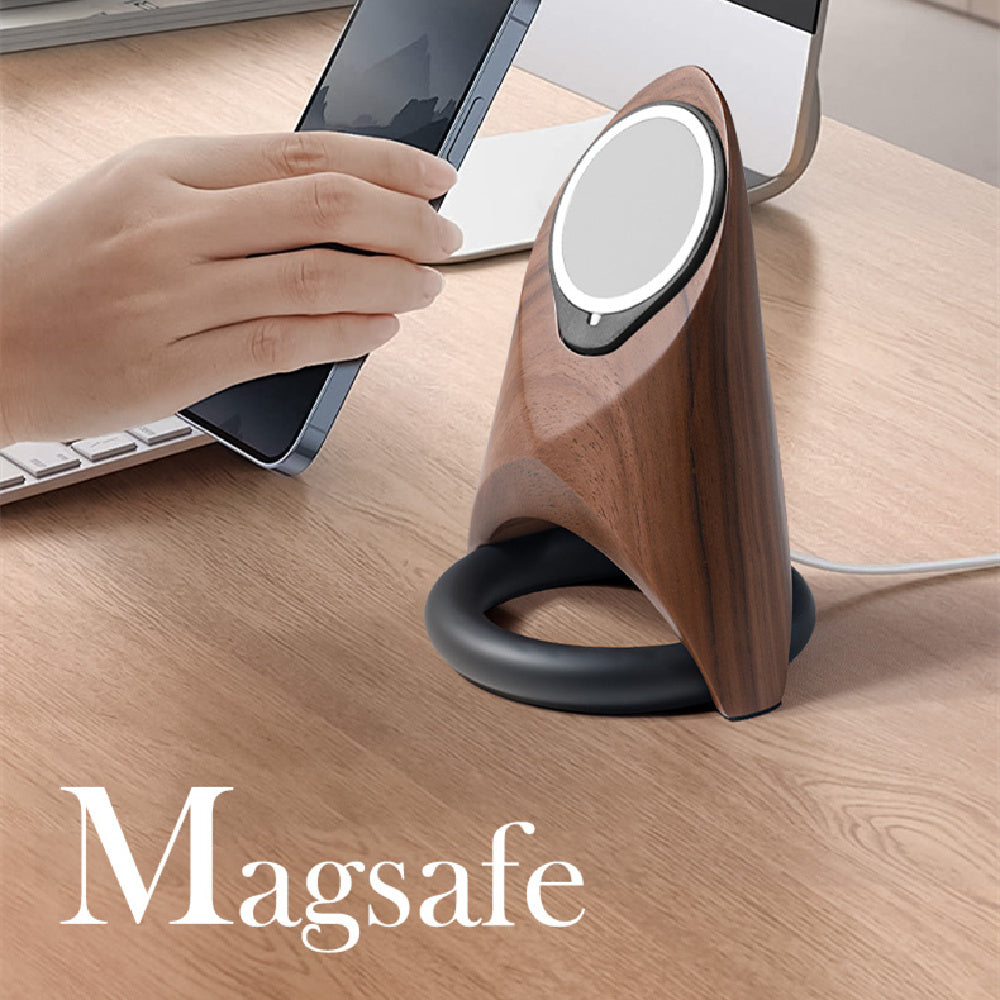 Magnetic Desktop Rack with Wireless Charger for Mobile Phones - Phone Fun magnetic desktop rack wireless charger
