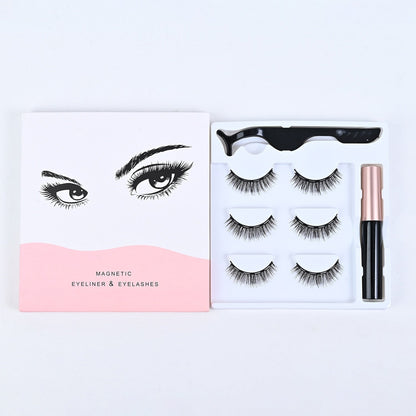 Magnetic Eyelashes Set Three Pairs and Five Mixed for Easy Application - or Use Teleplus magnetic eyelashes three pairs