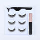 Magnetic Eyelashes Set Three Pairs and Five Mixed for Easy Application - or Use Teleplus magnetic eyelashes three pairs