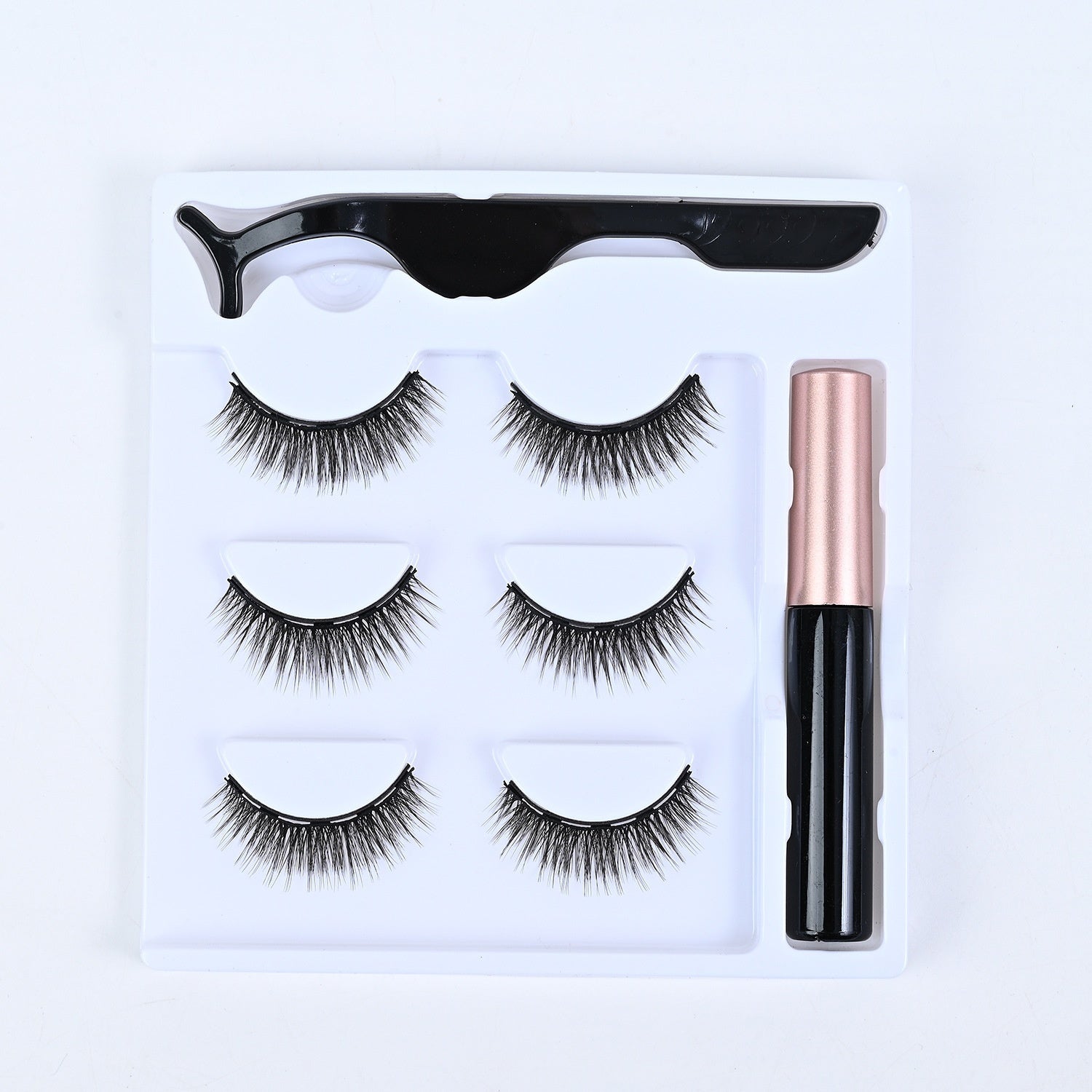 Magnetic Eyelashes Set Three Pairs and Five Mixed for Easy Application - or Use Teleplus magnetic eyelashes three pairs