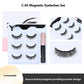 Magnetic Eyelashes Set Three Pairs and Five Mixed for Easy Application - or Use Teleplus magnetic eyelashes three pairs