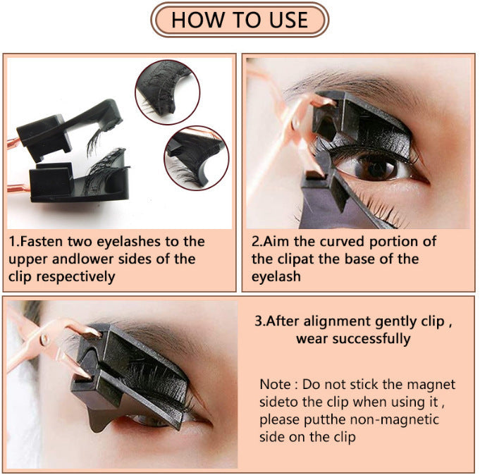 Magnetic False Eyelash Set with Clip and Curlers for Full Eyes - Teleplus magnetic false eyelash clip suit