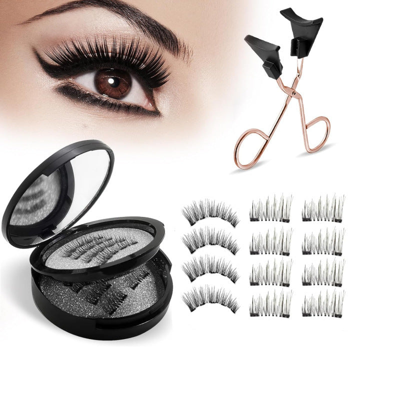 Magnetic False Eyelash Set with Clip and Curlers for Full Eyes - Teleplus magnetic false eyelash clip suit