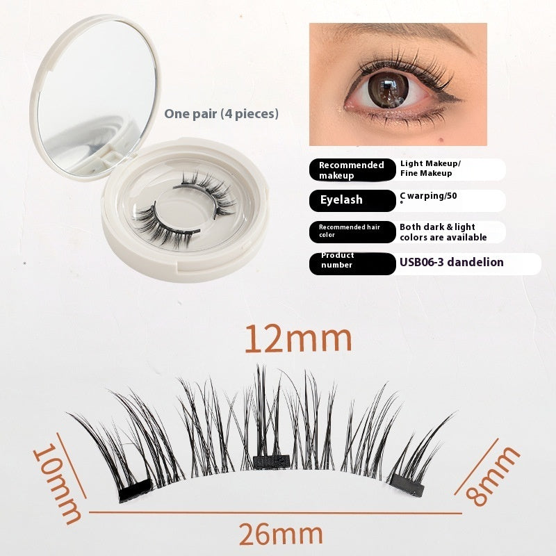 Magnetic False Eyelashes Natural Pack with Variety of Designs - magnetic false eyelashes package natural