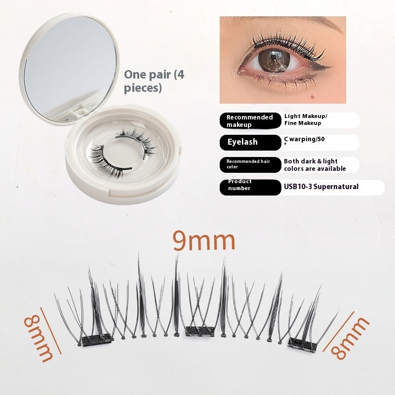 Magnetic False Eyelashes Natural Pack with Variety of Designs - magnetic false eyelashes package natural