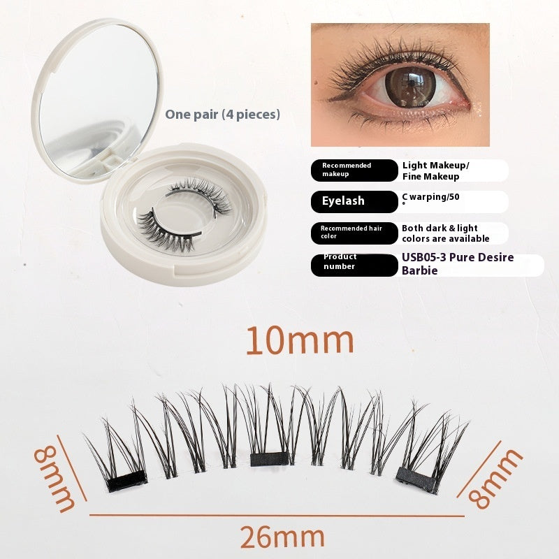 Magnetic False Eyelashes Natural Pack with Variety of Designs - magnetic false eyelashes package natural