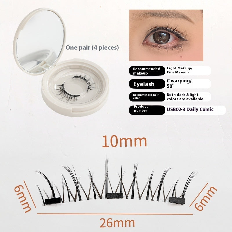 Magnetic False Eyelashes Natural Pack with Variety of Designs - magnetic false eyelashes package natural