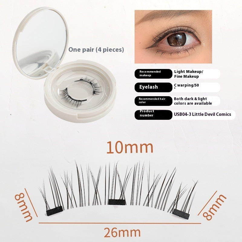 Magnetic False Eyelashes Natural Pack with Variety of Designs - magnetic false eyelashes package natural