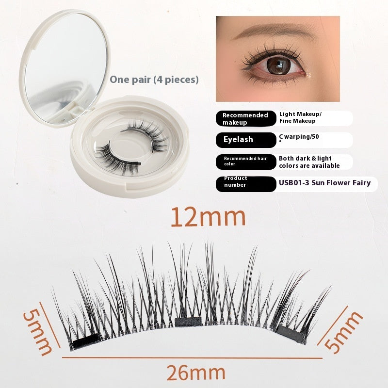 Magnetic False Eyelashes Natural Pack with Variety of Designs - magnetic false eyelashes package natural