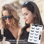 Magnetic False Eyelashes Set Five with Liquid Eyeliner Packaged - Teleplus magnetic false eyelashes liquid eyeliner set