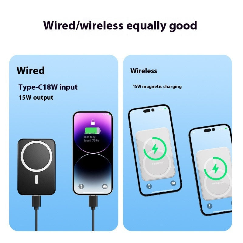 Magnetic Folding Bracket Power Bank Case with Gradient Color Pattern - magnetic folding bracket power bank