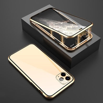 Magnetic King Double-sided Glass HD Metal Frame Phone Case - Magnetic King Double-sided Glass Phone Case HD Metal