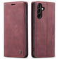 Magnetic Leather Phone Case for Samsung A25 with Bracket and Anti-Fall Protection - Teleplus bracket leather case phone