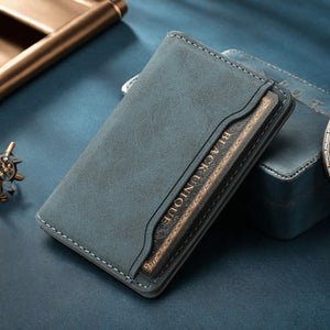 Magnetic Leather Phone Holder Wallet with Retro Style and European Design - Teleplus magnetic leather phone holder