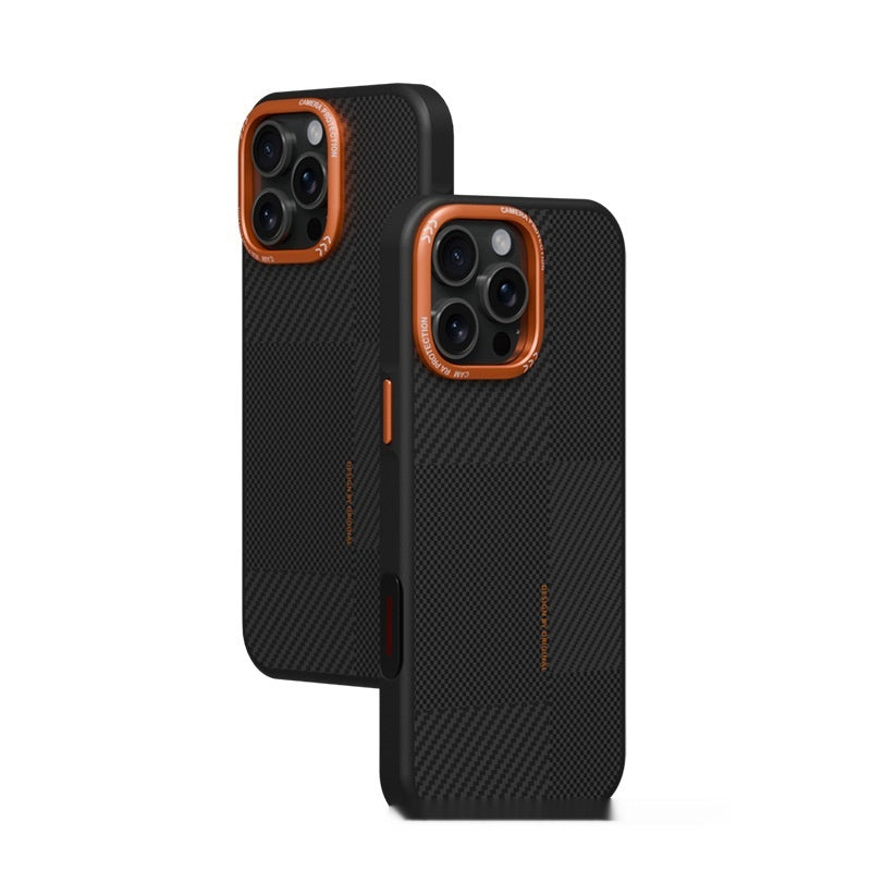 Magnetic Mondrian Shell Carbon Fiber Texture Black Ring for Apple Bracket - Case Trendsetters in magnetic mondrian