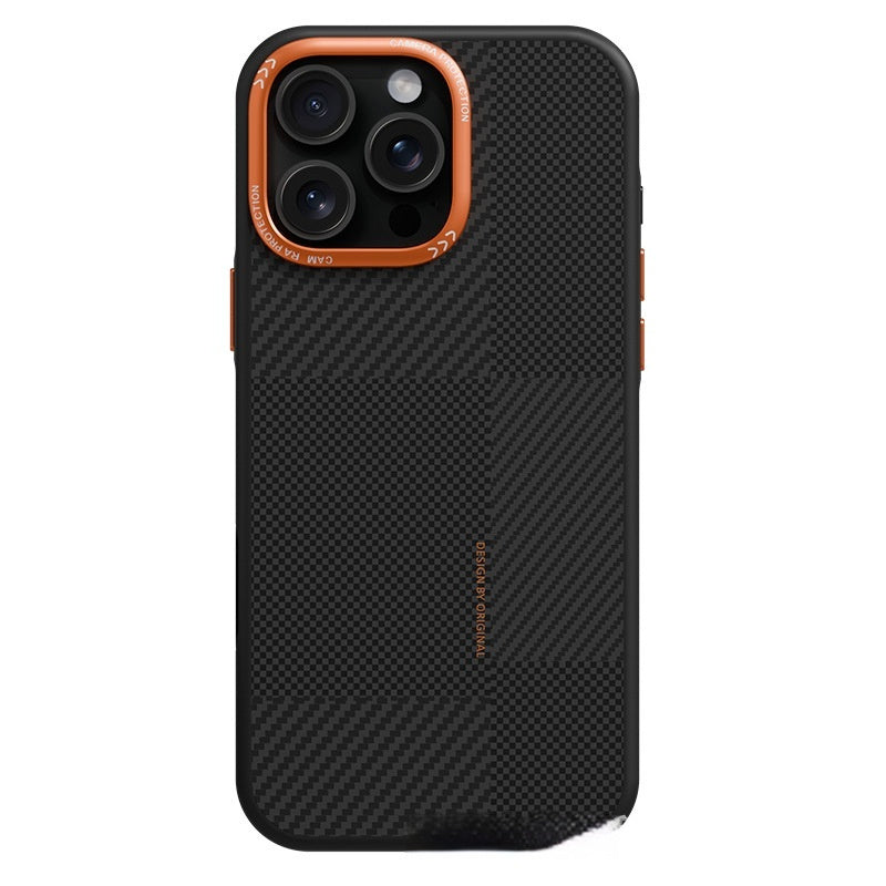 Magnetic Mondrian Shell Carbon Fiber Texture Black Ring for Apple Bracket - Case Trendsetters in magnetic mondrian