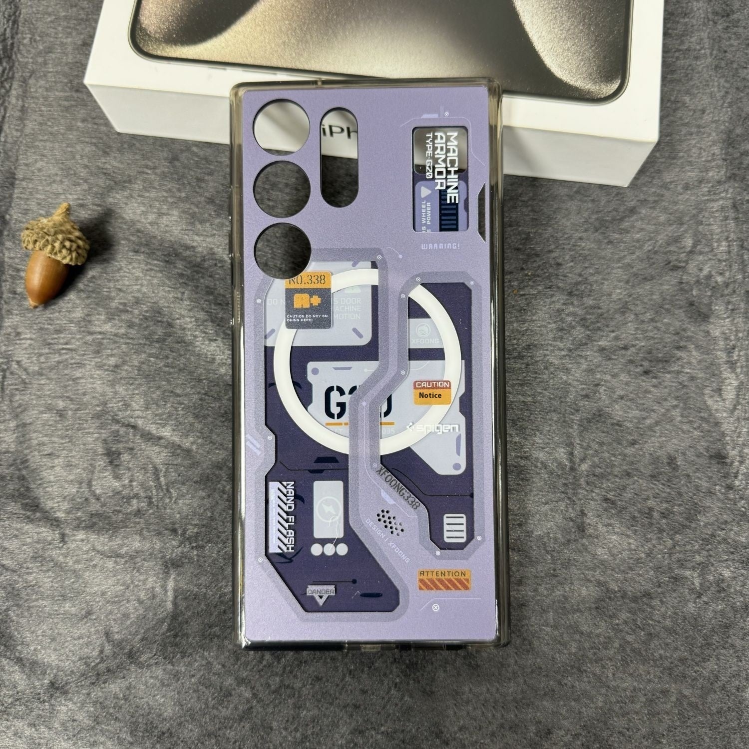 Magnetic Phone Case with Original Packaging in Black White Purple Gray - for Techies Who Drop Things magnetic phone