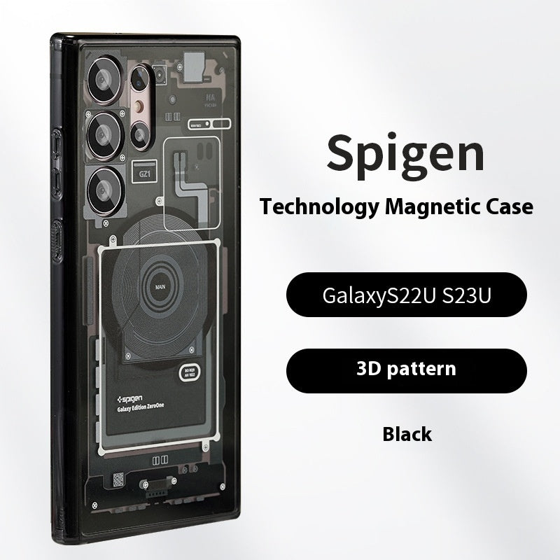 Magnetic Phone Case with Original Packaging in Black White Purple Gray - for Techies Who Drop Things magnetic phone