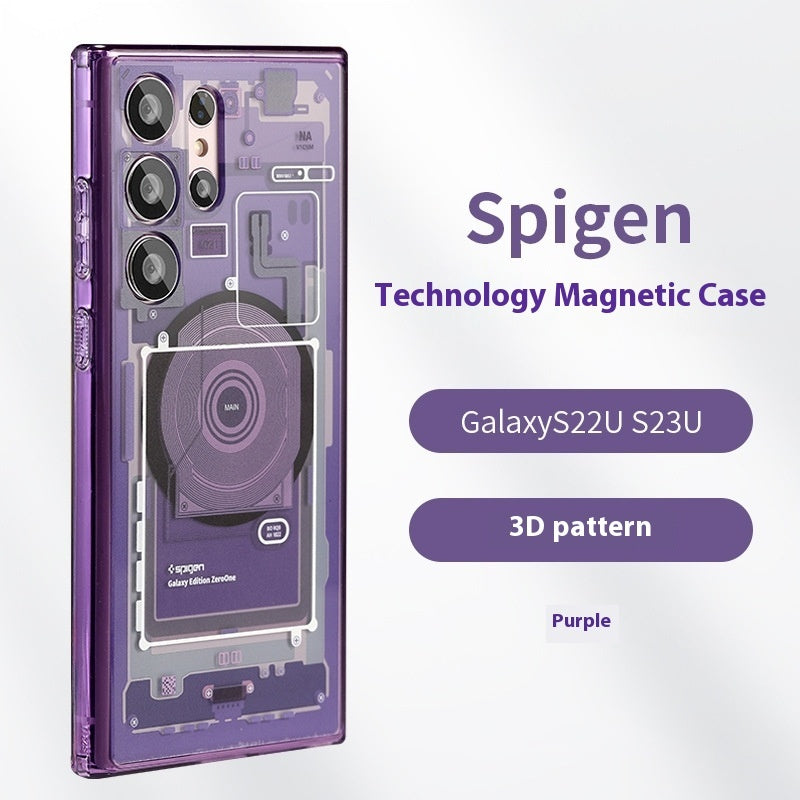 Magnetic Phone Case with Original Packaging in Black White Purple Gray - for Techies Who Drop Things magnetic phone