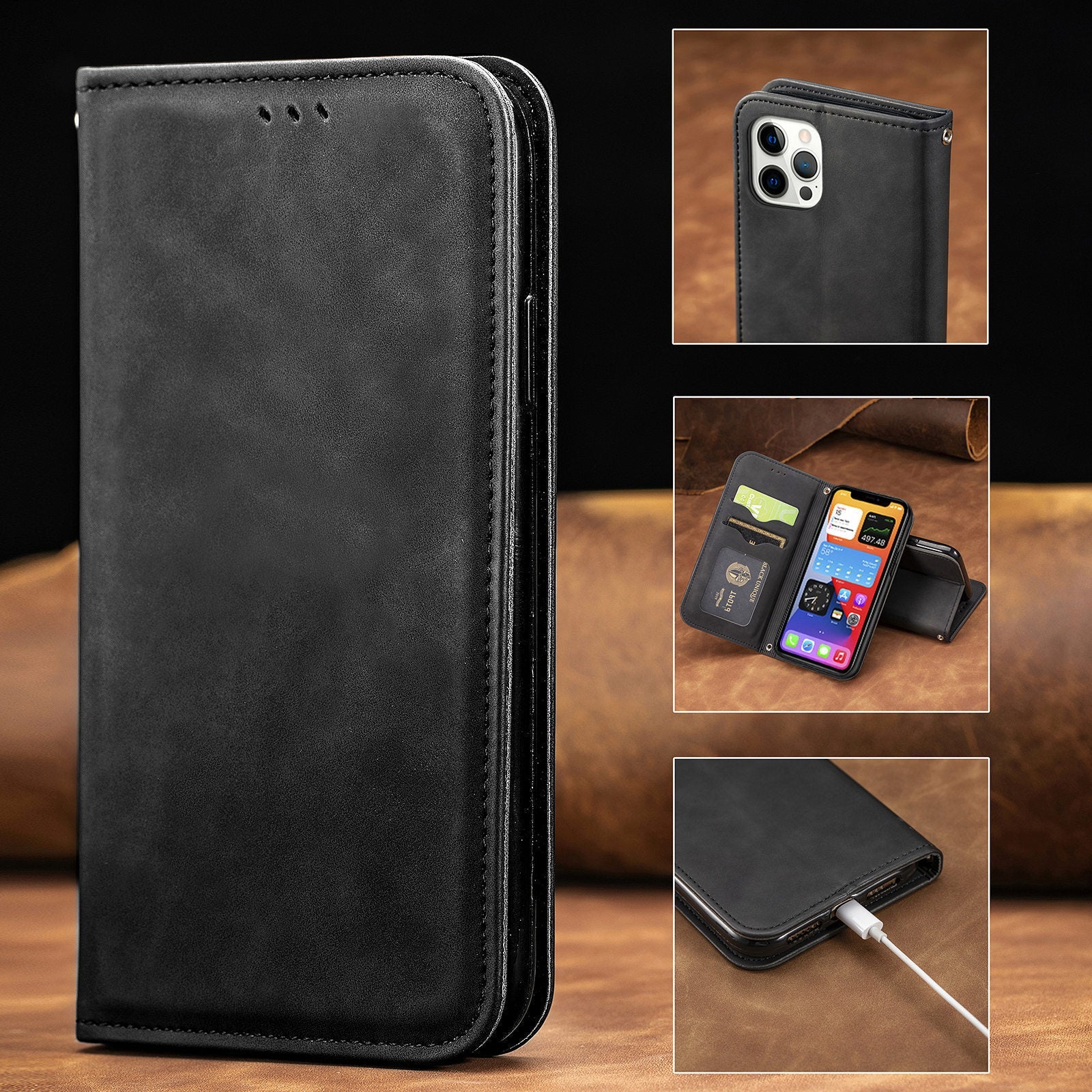 Magnetic Protective Cover for Apple Phones with Skin Feeling Solid and Anti-Wear - Teleplus Color skin feeling solid