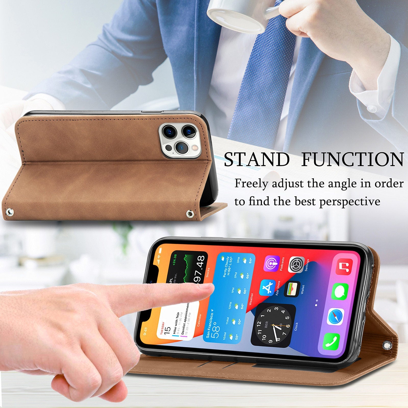 Magnetic Protective Cover for Apple Phones with Skin Feeling Solid and Anti-Wear - Teleplus Color skin feeling solid
