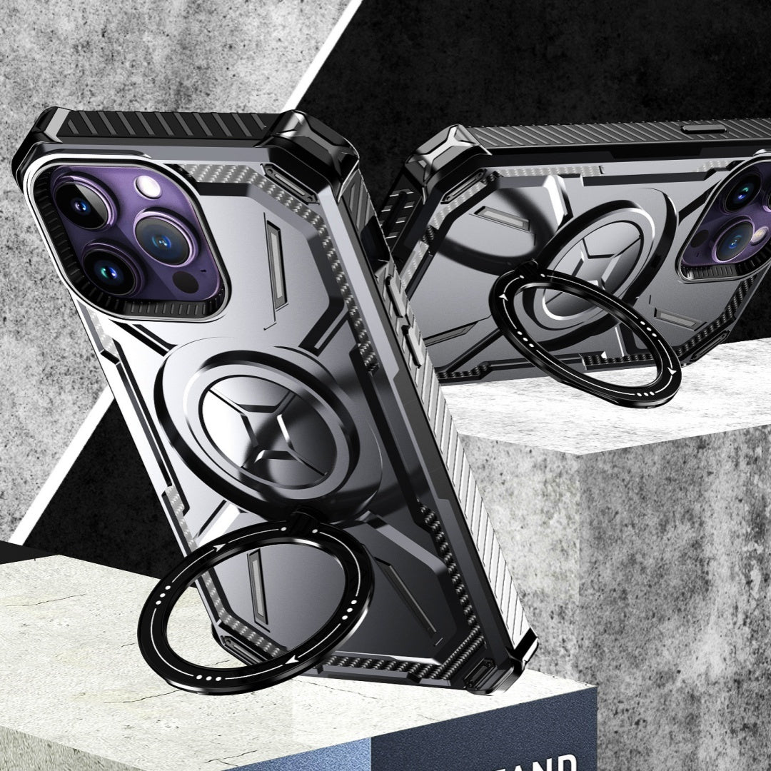 Magnetic Protective Cover for Apple Phones with Stylish Nail Art Design - Teleplus gold nail phone case magnetic