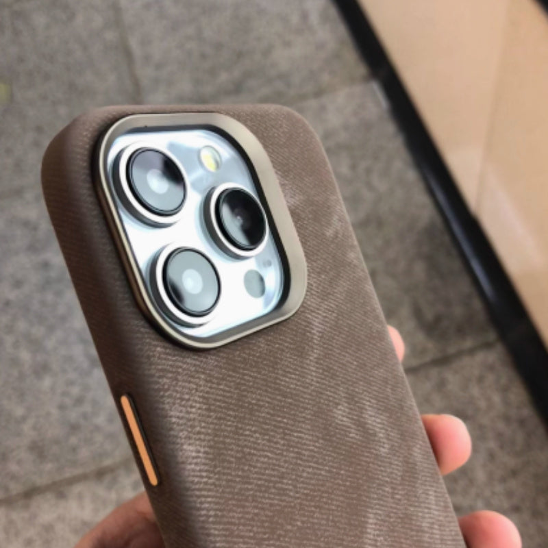 Magnetic Skin Feeling Fiber Leather Phone Grip for iPhone 12 13 14 - Magic Phones magnetic skin feeling fiber leather