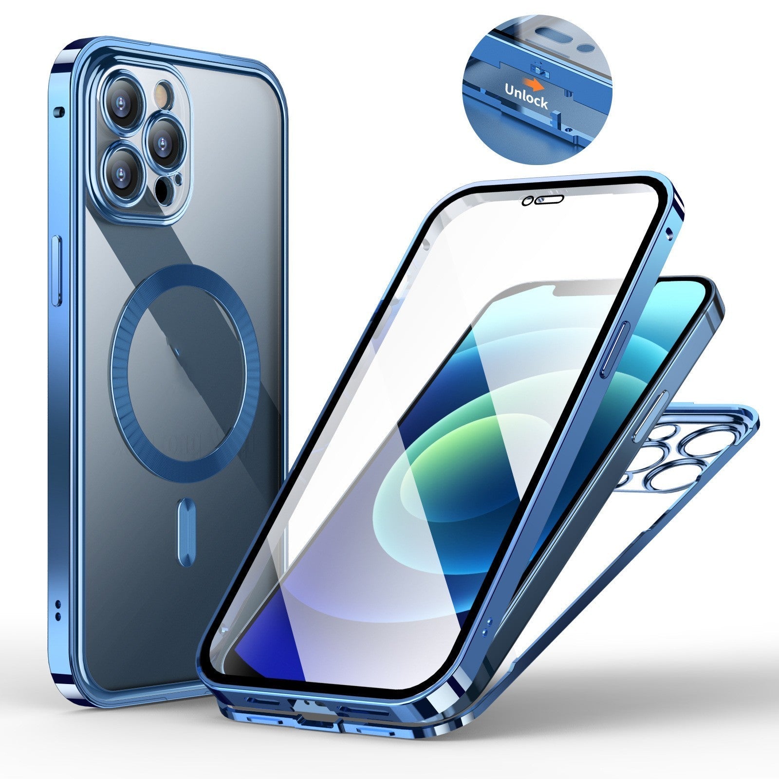 Magnetic Spring Fastener in Peep-Proof Dark and Peak Blue Colors - Teleplus magnetic spring fastener peep-proof dark