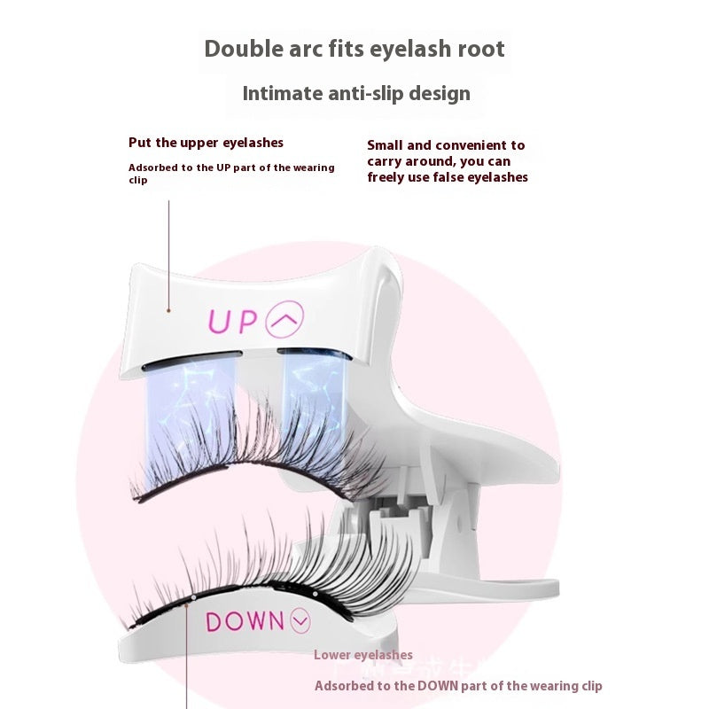 Magnetic Suction Eyelash Curler for Mom and Girl Style with Integrated Soap - mom girl style magnetic suction eyelash