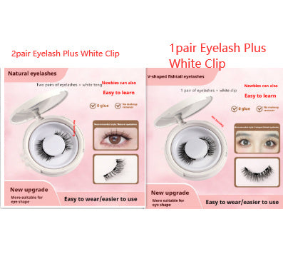 Magnetic Suction False Eyelashes Mink 9-14 Colors with White Clips Supernatural Magnet - Teleplus magnetic suction
