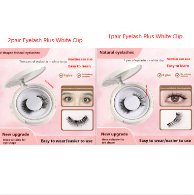 Magnetic Suction False Eyelashes Mink 9-14 Colors with White Clips Supernatural Magnet - Teleplus magnetic suction