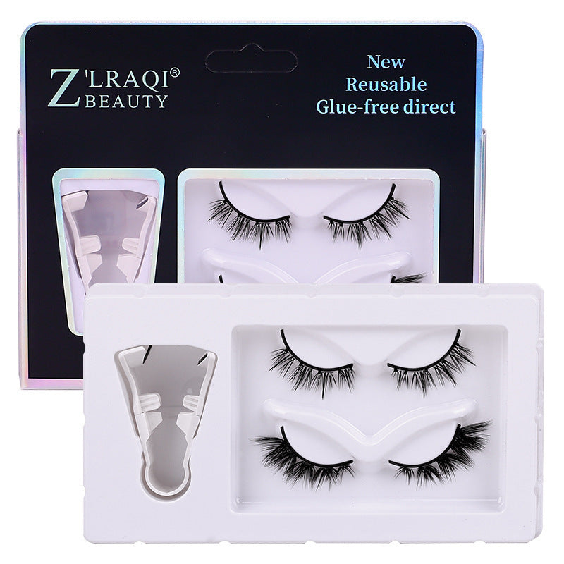 Magnetic Suction False Eyelashes Set with Cotton Dry See Package - Teleplus piece magnetic suction false eyelashes