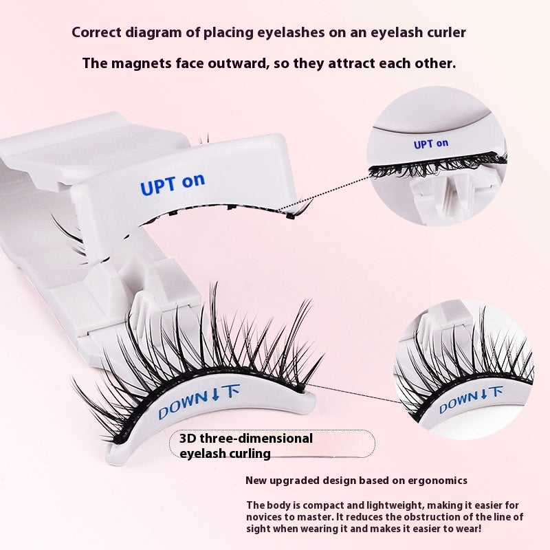 Magnetic Suction False Eyelashes Set with Cotton Dry See Package - Teleplus piece magnetic suction false eyelashes