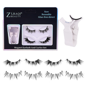 Magnetic Suction False Eyelashes Set with Cotton Dry See Package - Teleplus piece magnetic suction false eyelashes