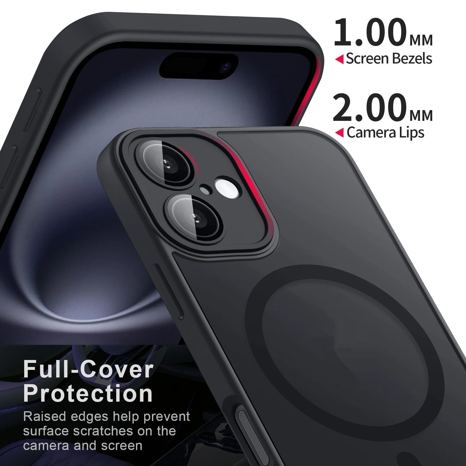 Magnetic Suction Shockproof Matte Case for Apple with Heat Dissipation - magnetic suction