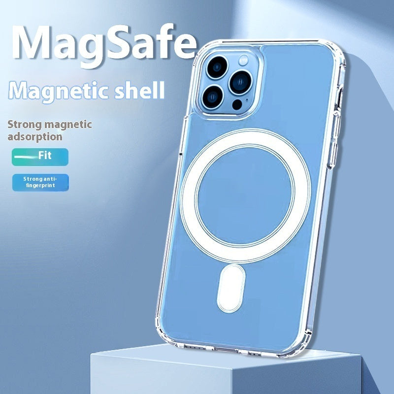Magnetic Transparent Phone Case Compatible with iPhone and Other Smartphone Models - More magnetic transparent phone
