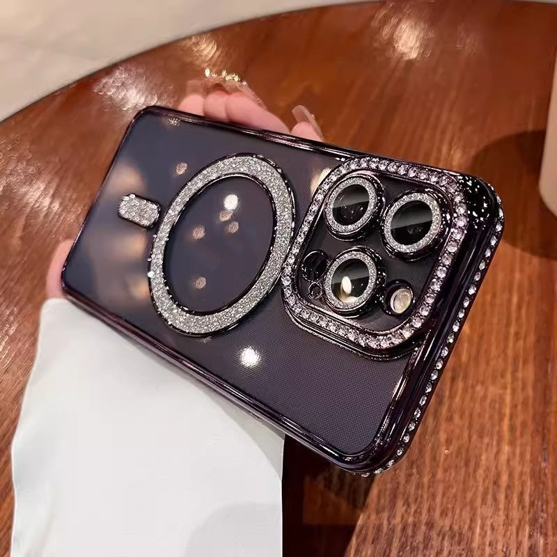 Magnetic Transparent Phone Case Silicone Protective Cover for Various Colors - magnetic transparent phone case silicone