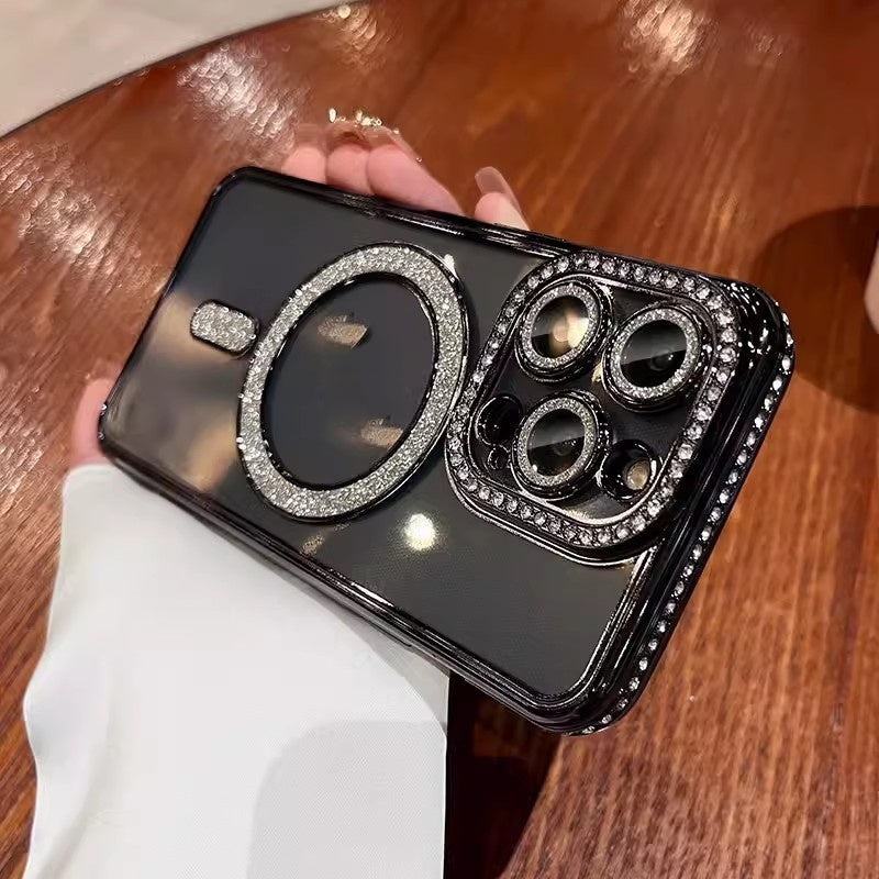 Magnetic Transparent Phone Case Silicone Protective Cover for Various Colors - magnetic transparent phone case silicone