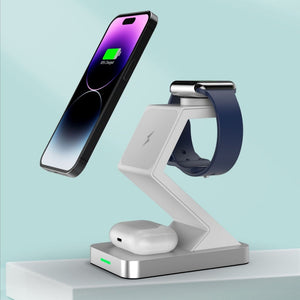 Magnetic Wireless Charger for Phone with USB Type-C Black and White - Holder Lazy Days magnetic wireless charger phone