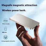 Magnetic Wireless Power Bank 5000mAh Portable Compact Fast Charging - compact portable wireless magnetic power bank