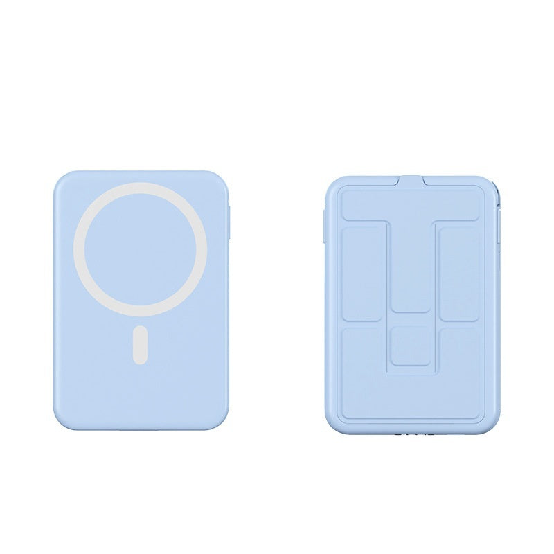 Magnetic Wireless Power Bank Large Shell Plastic Industrial Style 106x72x20.8mm - Teleplus cable magnetic wireless