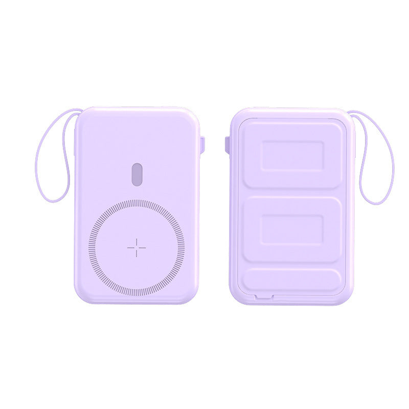 Magnetic Wireless Power Shell with Folding Bracket in Multiple Colors - Teleplus cable magnetic wireless power folding
