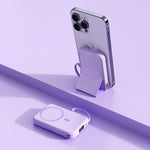 Magnetic Wireless Power Shell with Folding Bracket in Multiple Colors - Teleplus cable magnetic wireless power folding