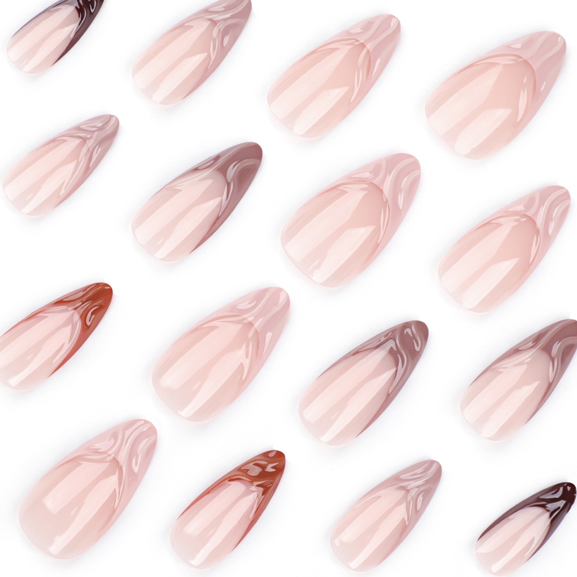 Maillard Brown French Nail Art Kit with Wearable Armor and Adhesive - maillard brown french wear armor