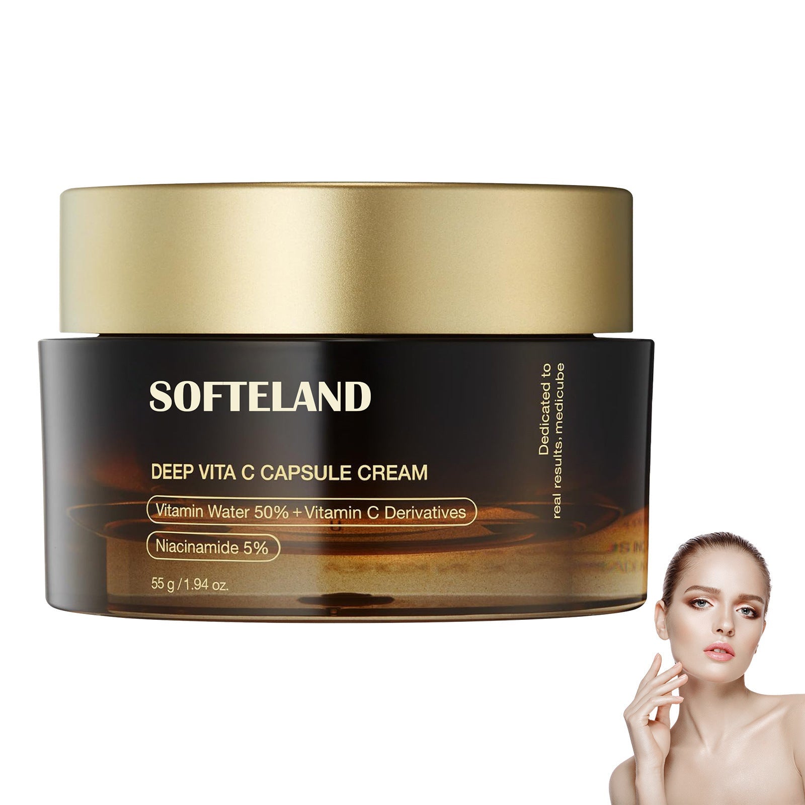 Makeup and Beauty Tools with Spoon Vitamin C 55g for Face Skin - Teleplus