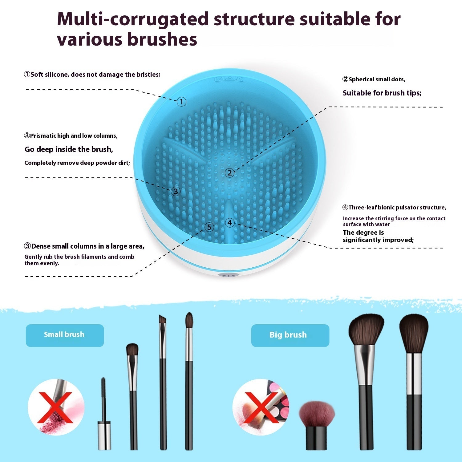 Makeup Brush Automatic Cleaning Device for All Beauty Brushes - makeup brush automatic cleaning device beauty